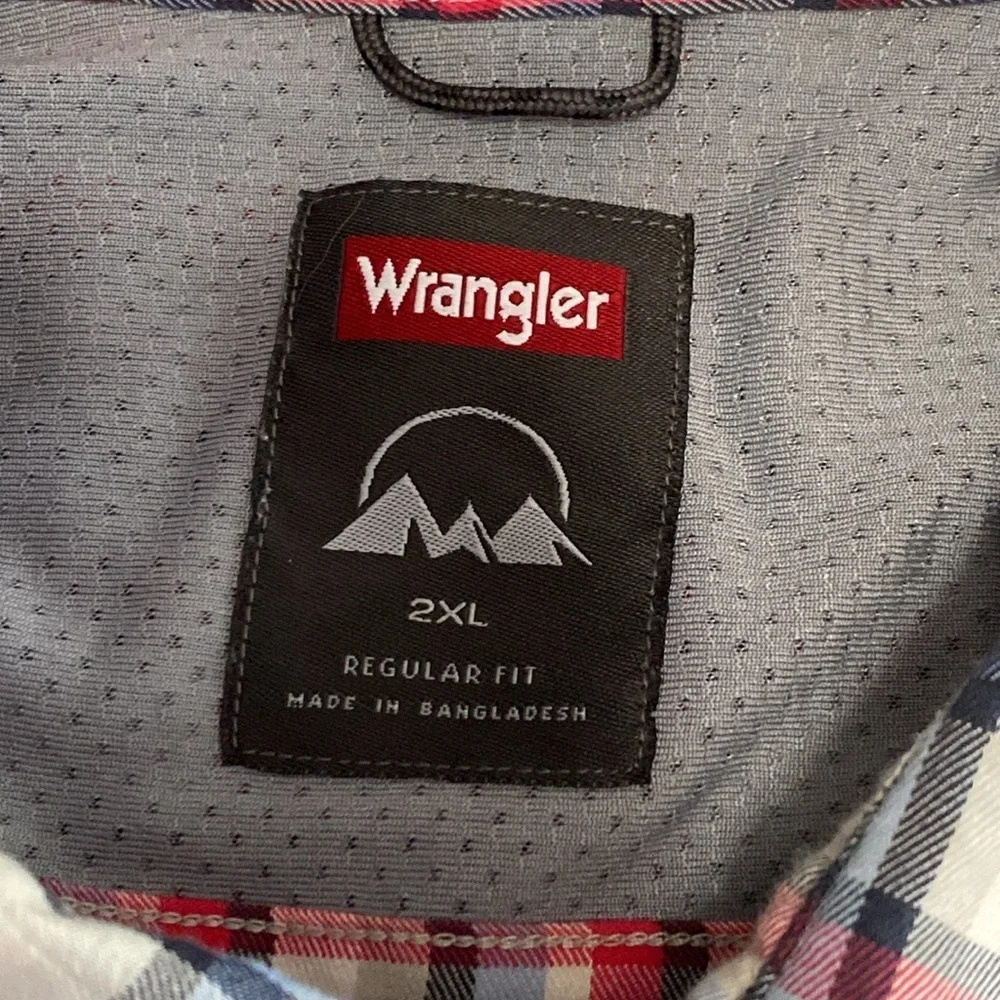 Wrangler Red and Blue Checkered Casual Shirt